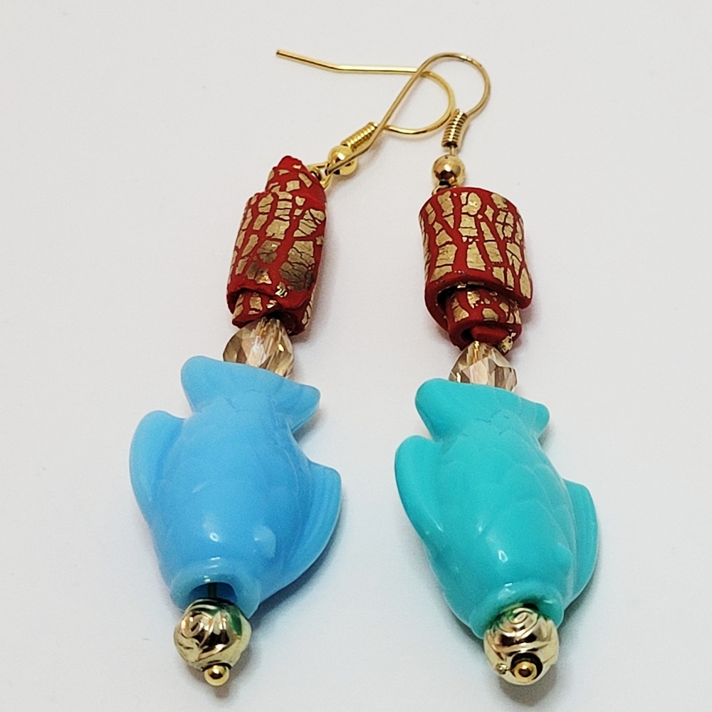 Upcycled Fishy Earrings